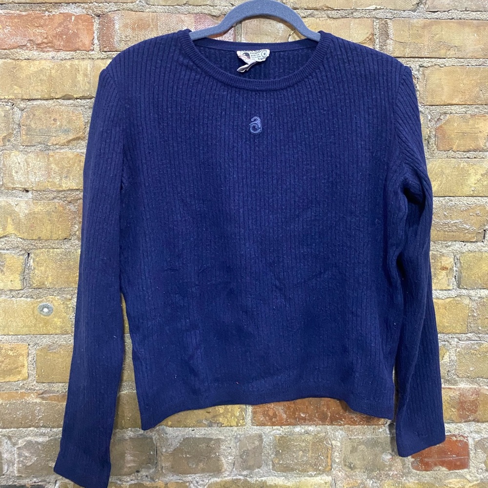 Vintage Courreges Homme Paris Knit Navy Sweater